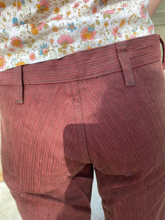 Vintage 1970’s brown bell bottom pants, size smal… - image 7