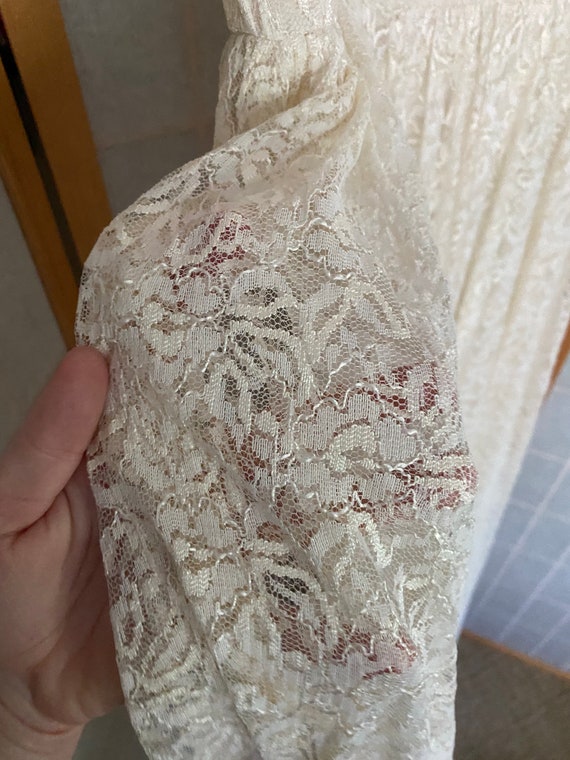 Vintage 1950’s white lace ethereal formal dress - image 4