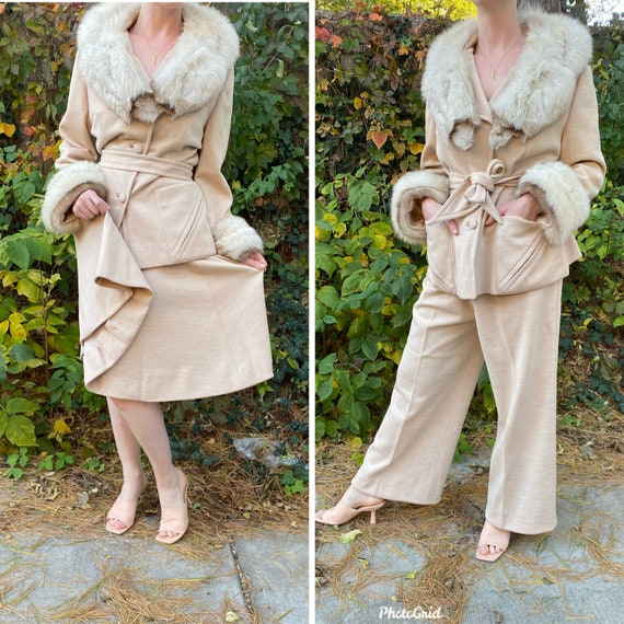 Vintage LILLI ANN 3 piece 1960’s suit set, size me