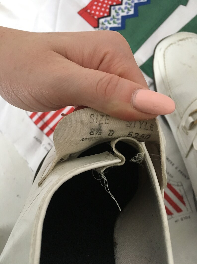 Vintage 1970/'s white men/'s size 8.5 pimp shoes