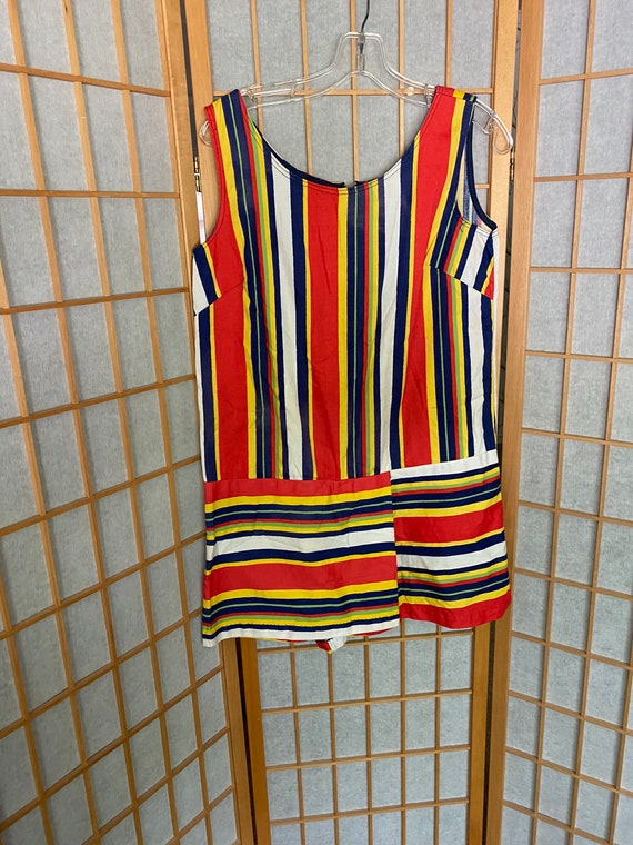 Vintage 1960’s striped dress, play suit romper