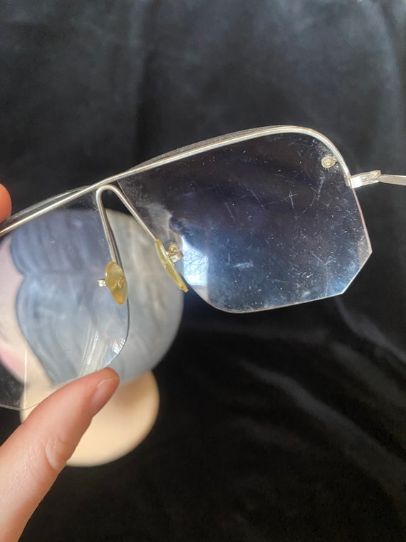 Vintage 1970’s blue purple clear sunglasses - image 6