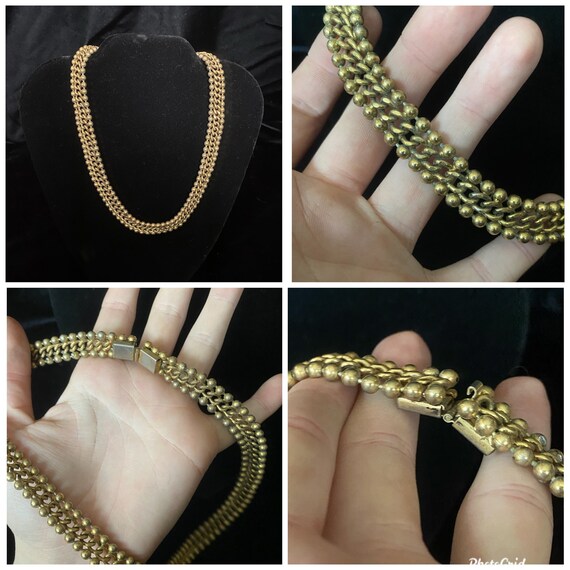 Lot of vintage gold necklaces and chains - image 2