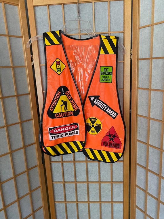 Vintage 1990’s orange joke old crossing vest