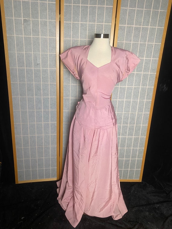 Vintage 1940’s light pink full length formal gown… - image 2