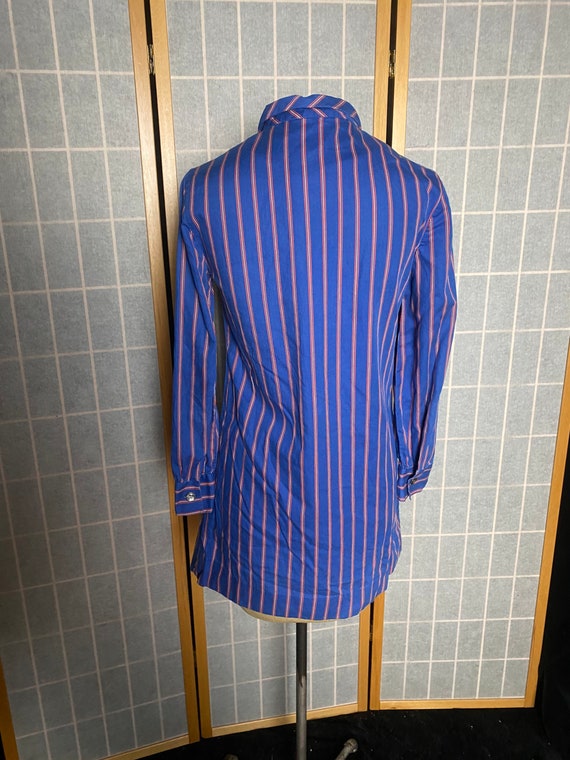 Vintage 1960’s 1970’s blue, red and white stripe … - image 6