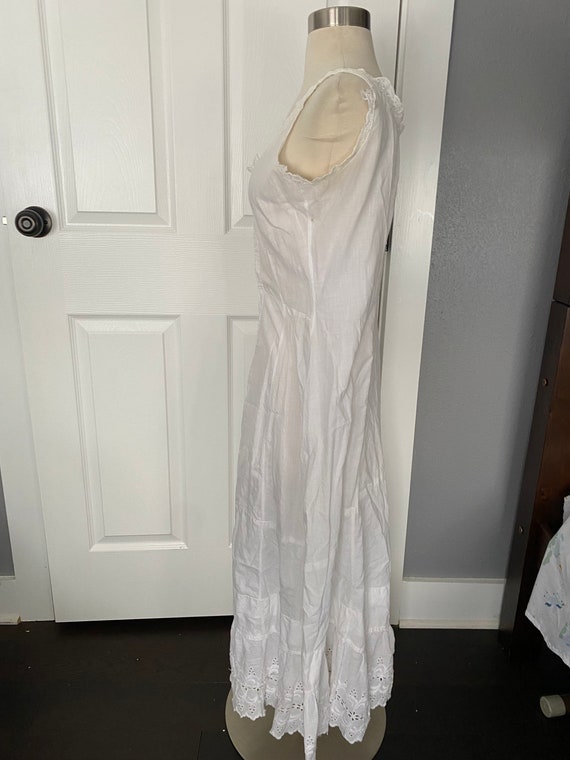 Antique 1900s white cotton nightgown, undergarmen… - image 6