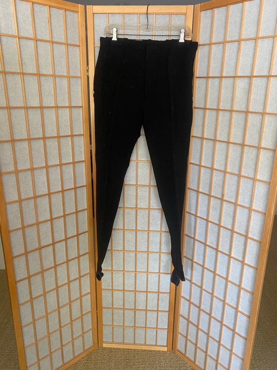 Vintage 1980’s black Franconia stirrup pants, ridi