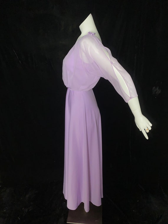 Vintage 1970’d bright lavender purple bridesmaid … - image 6