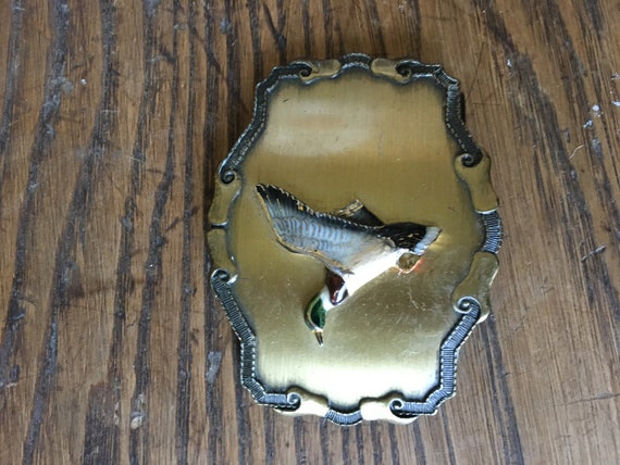 Vintage Mallord Duck Belt Buckle - image 1