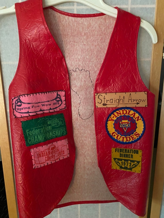 Vintage 1970’s red vinyl Derby vest