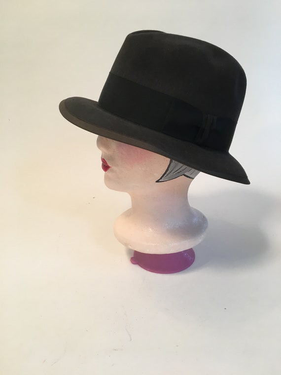 Vintage Gray Wool Felt Stetson Fedora Hat