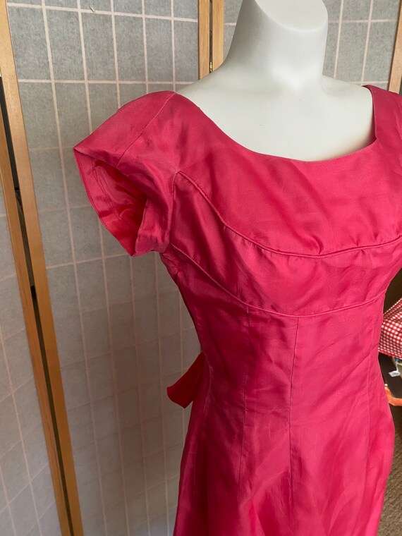 Vintage 1950’s hot pink Emma Domb party dress, si… - image 2