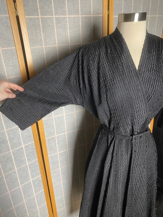 Vintage 1950’s textured black three quarter sleev… - image 3