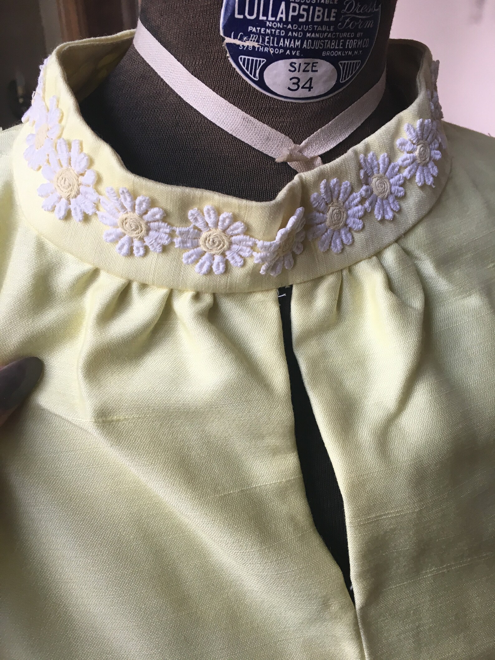 Vintage Yellow Maxi Daisy Flower Dress Etsy