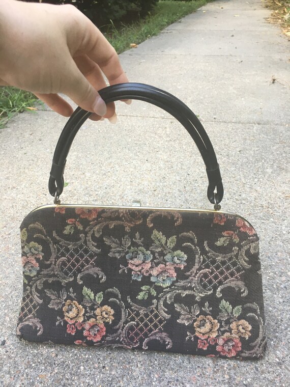 Vintage Floral Cloth Purse - image 5