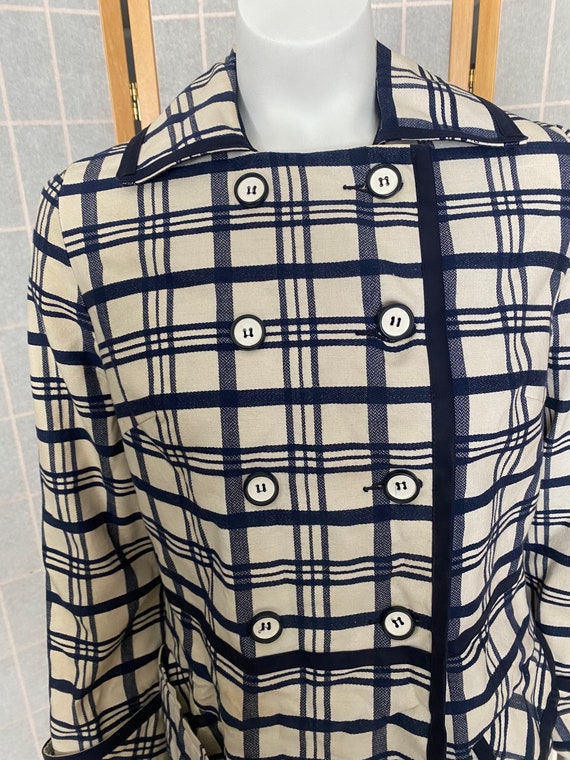 Vintage 1960’s mod double breasted jacket with wh… - image 2