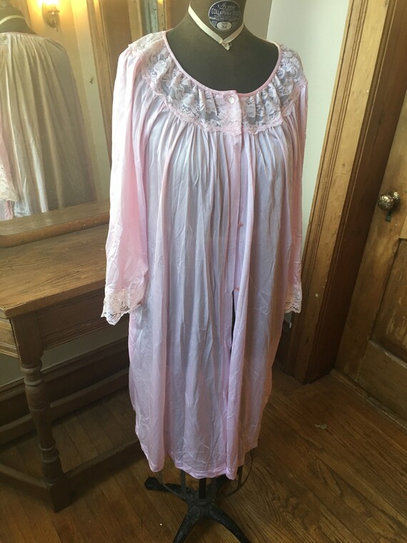 Vintage 1960s Light Pink Sheer Nightie, Pajamas, … - image 2