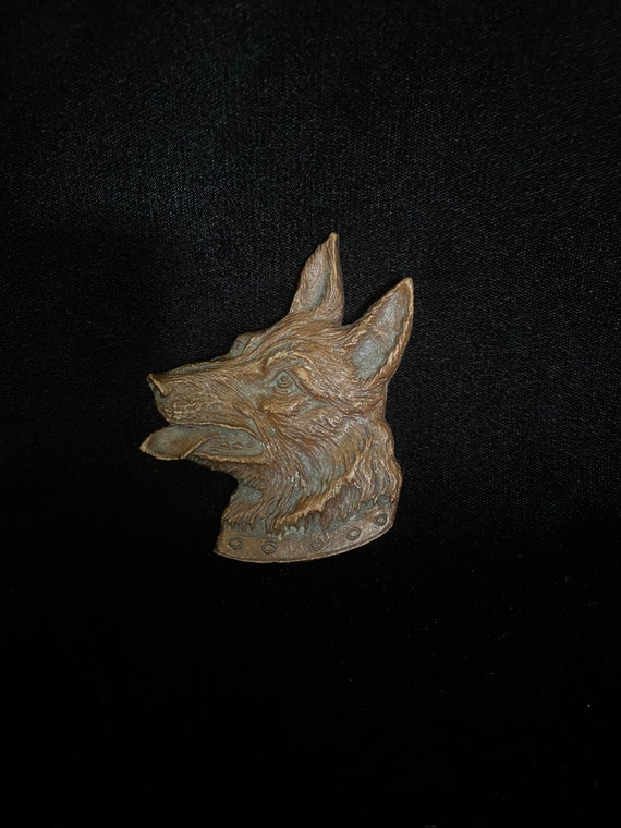 Vintage antique 1920’s 1930’s carved wooden dog b… - image 1