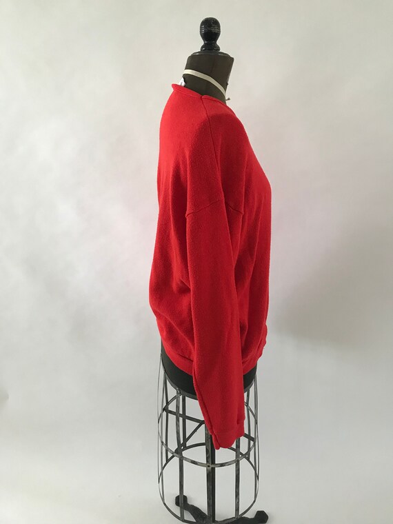 Vintage 1980s Red sweatshirt Nebraska mascot long… - image 3