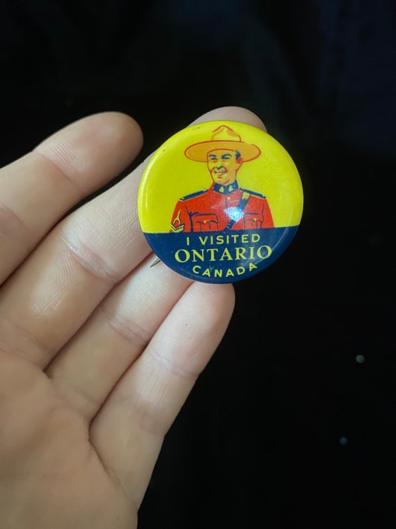 Vintage 1950’s souvenir pin, I visited Ontario Canada