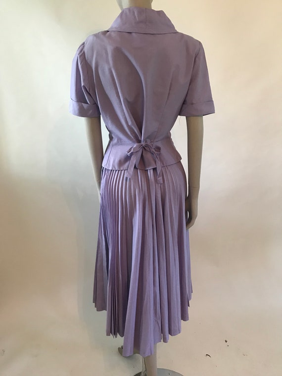 Vintage Late 1940s 1950s Lavender purple summer s… - image 5