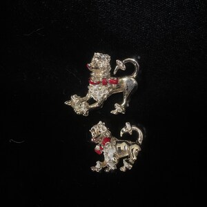 Vintage 1960’s pair of gold poodle pins
