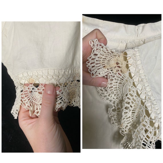 Vintage antique 1900’s cotton petticoat shorts, s… - image 4