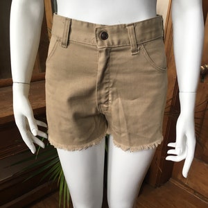 Vintage 1970's Tan Cutoff Shorts, size small image 2