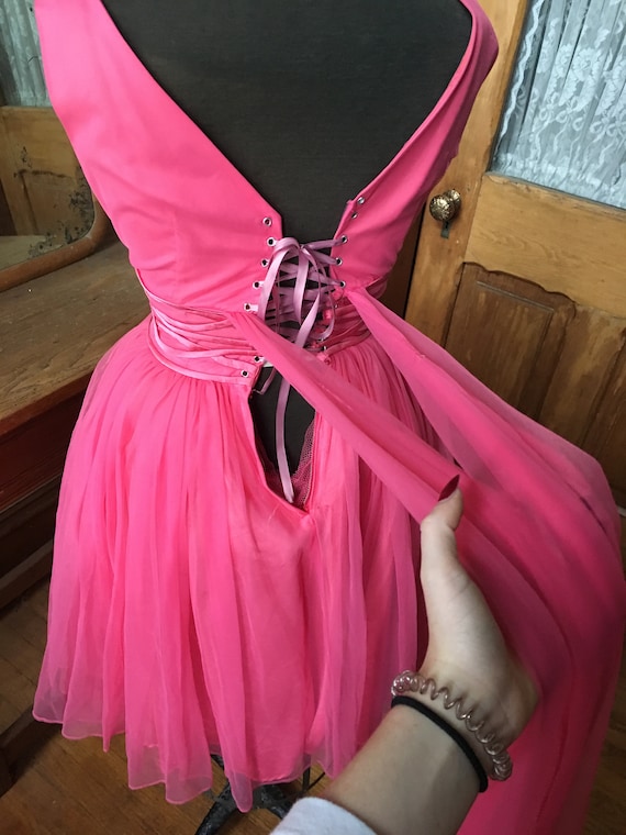 Vintage 1950's Pink Lovely Full Ballerina Dress w… - image 4