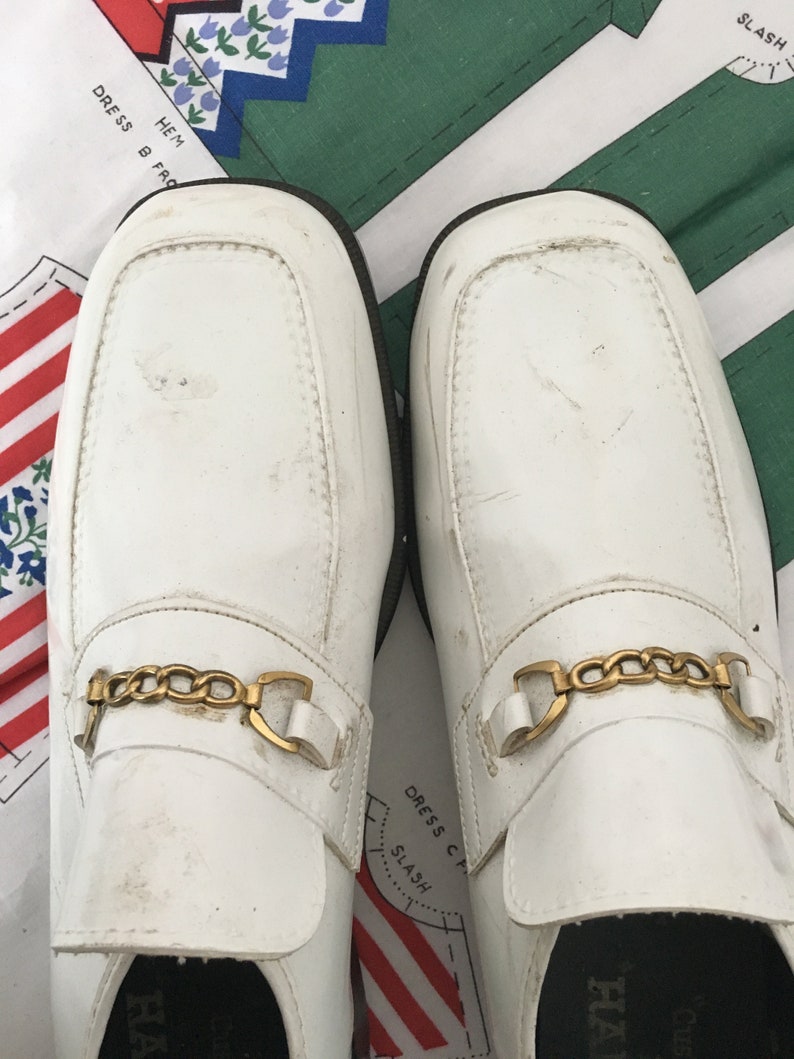 Vintage 1970/'s white men/'s size 8.5 pimp shoes
