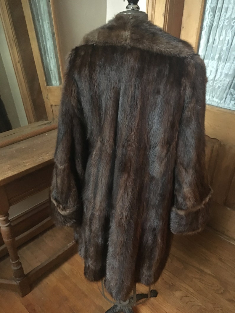 Vintage Brown Mink Fur Coat