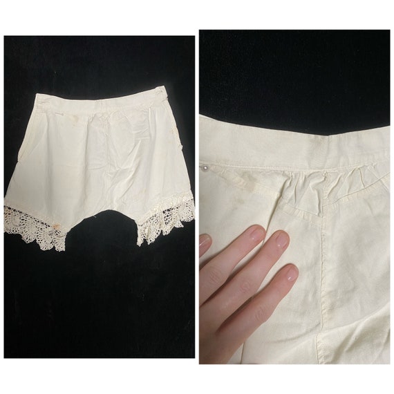 Vintage antique 1900’s cotton petticoat shorts, s… - image 6