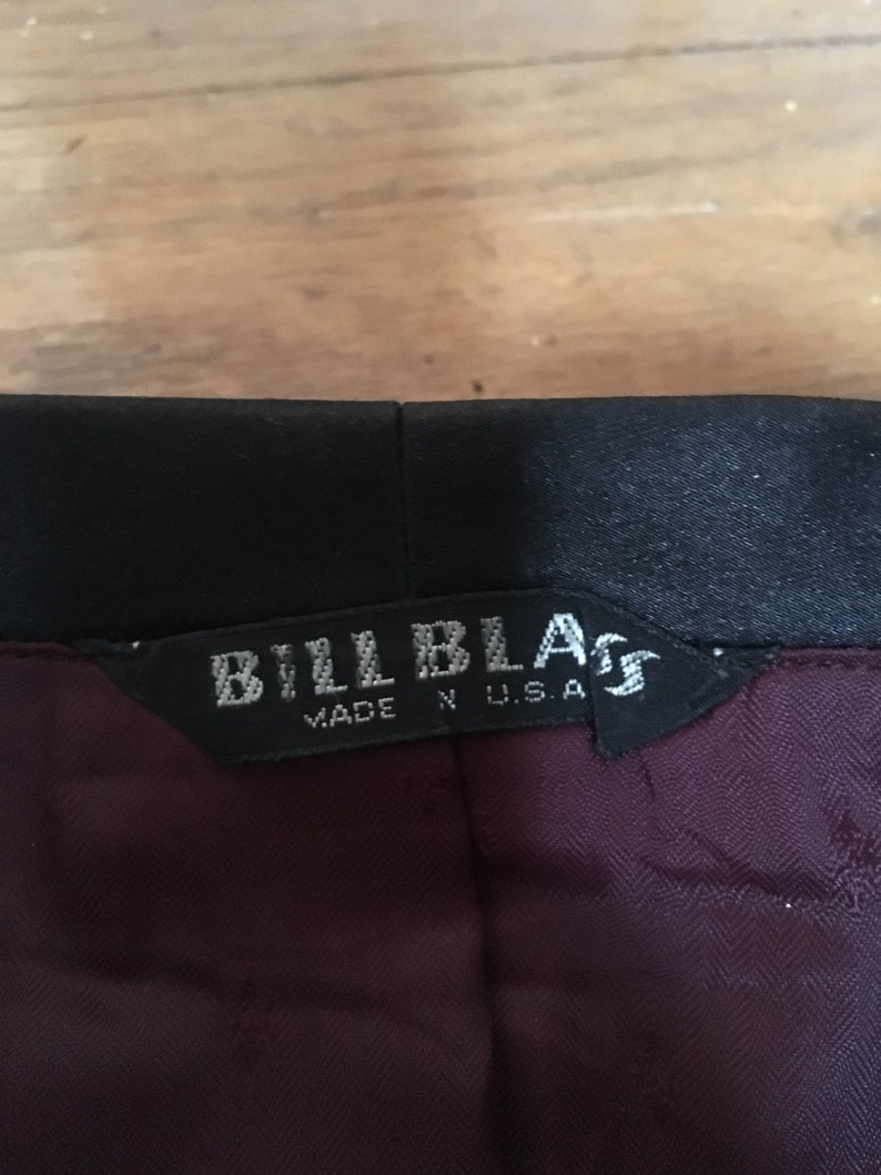 Vintage 48 Regular Black and Red Bill Blass 3-Piece Suit