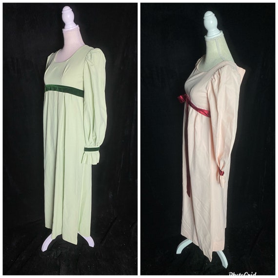 Vintage 1960’s pair of matching dresses in green … - image 3