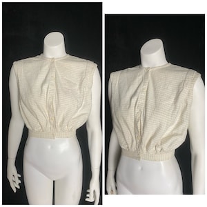 Vintage antique 1900s 1910 white stripe fleece undershirt, size xs image 1