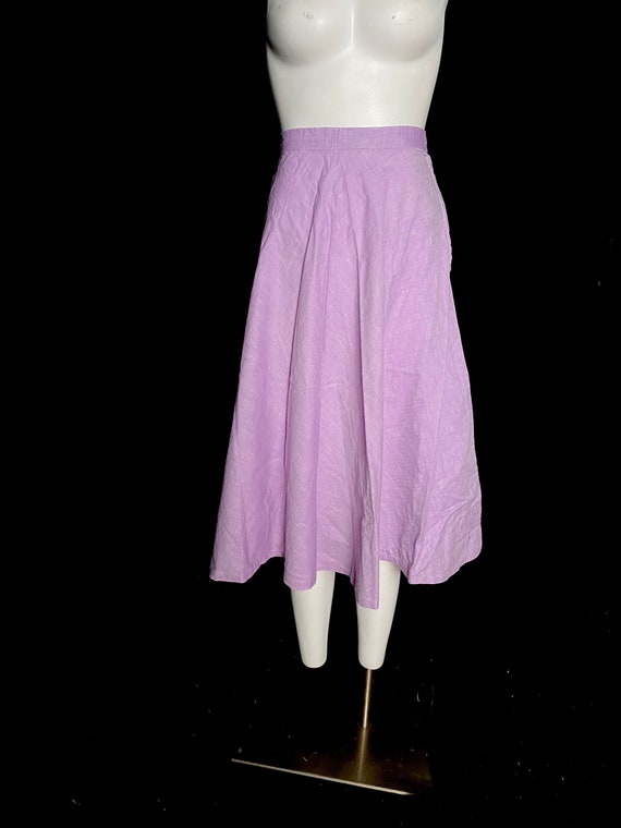 Vintage 1950’s purple summer skirt, size small - image 2