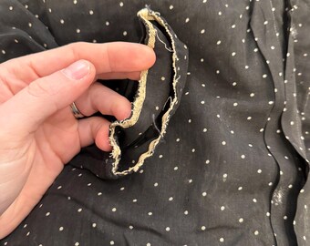 アンティーク 1890年代～1900年代 黒の水玉模様のツーピースドレス