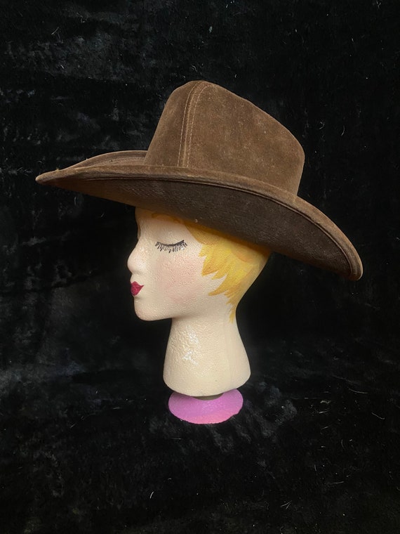 Vintage brown velour Stetson cowboy hat - image 1