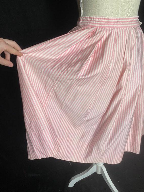 Vintage 1950’s pink and white candy stripe knee l… - image 4