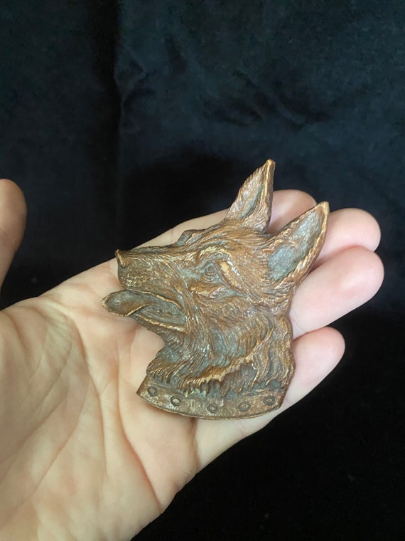 Vintage antique 1920’s 1930’s carved wooden dog b… - image 2