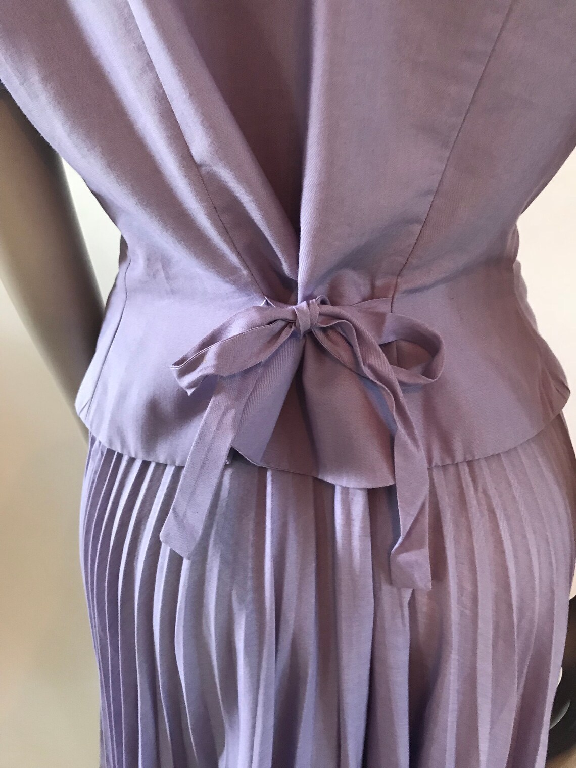 Vintage Late 1940s 1950s Lavender Purple Summer Suit Pleated - Etsy