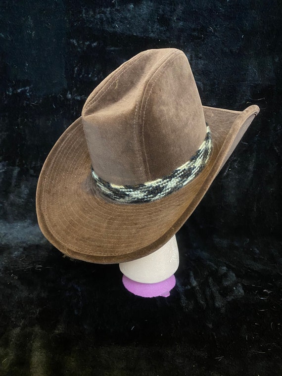 Vintage brown velour Stetson cowboy hat - image 3