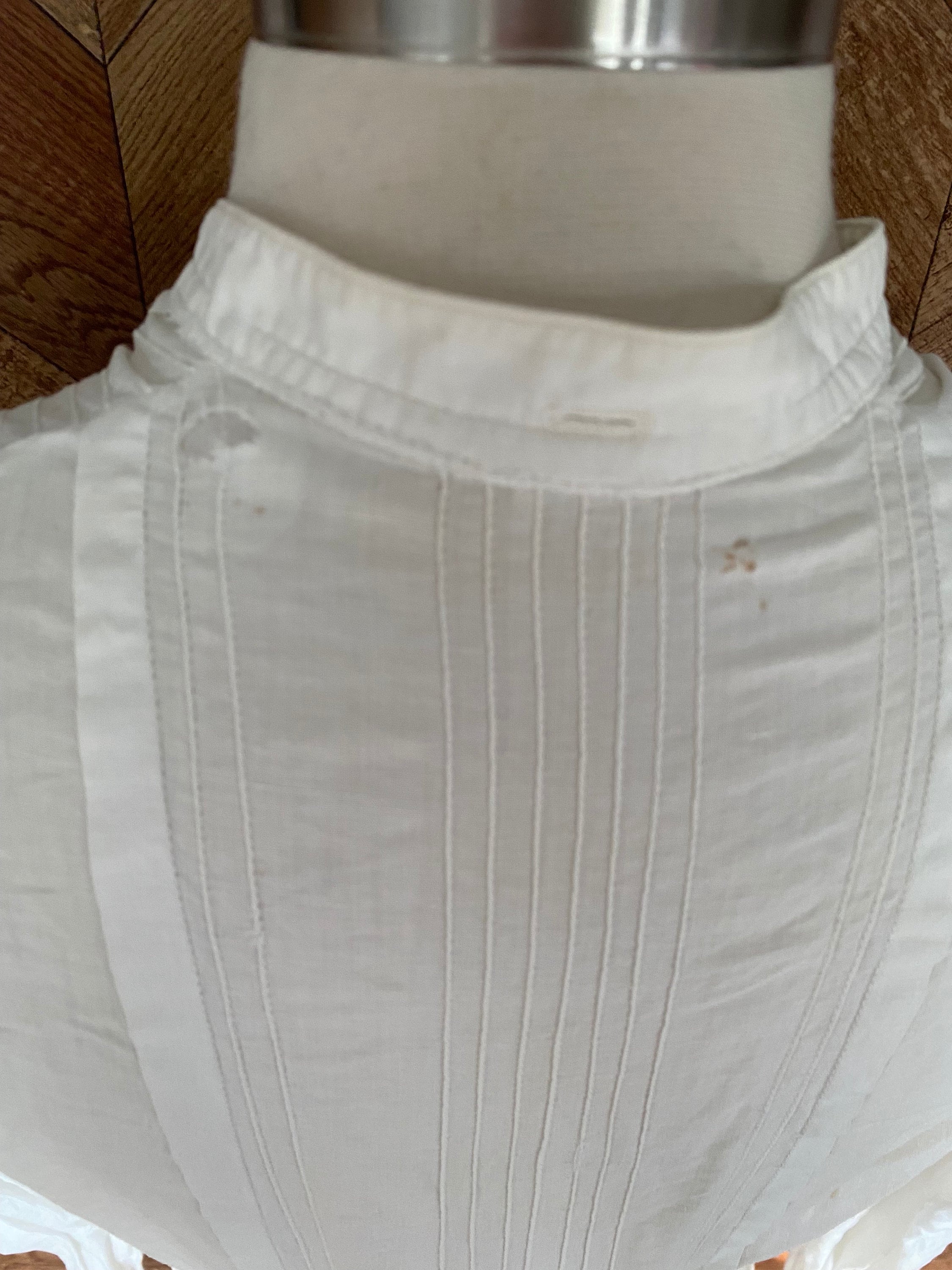 トップス 1900s Dorset Buttons Cotton Blouse 1900s Dorset Buttons Cotton Blouse