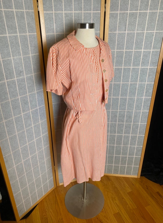 Vintage 1960's Nelly Don Creamsicle Orange and White Stripe Dress With  Matching Jacket Bolero, Size Medium - Etsy