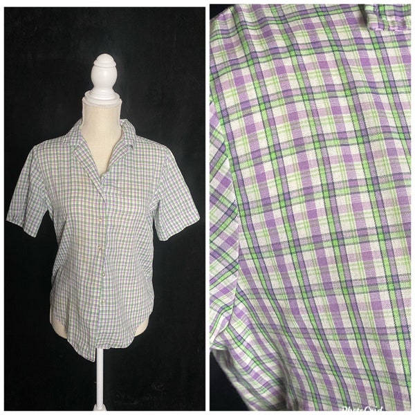 Street One Purple Plaid Blouse main image 1