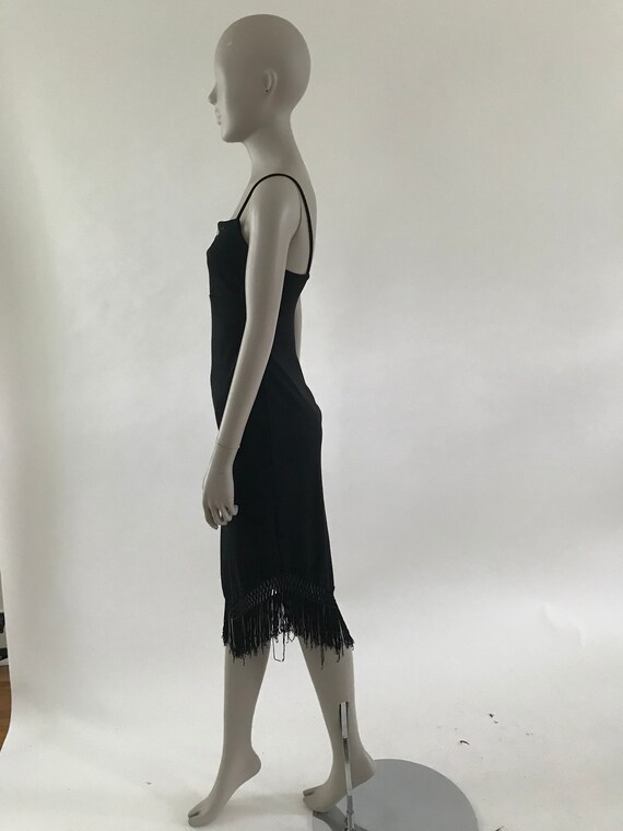 Vintage 1990's Black Slinky Stretch Cocktail Dres… - image 3