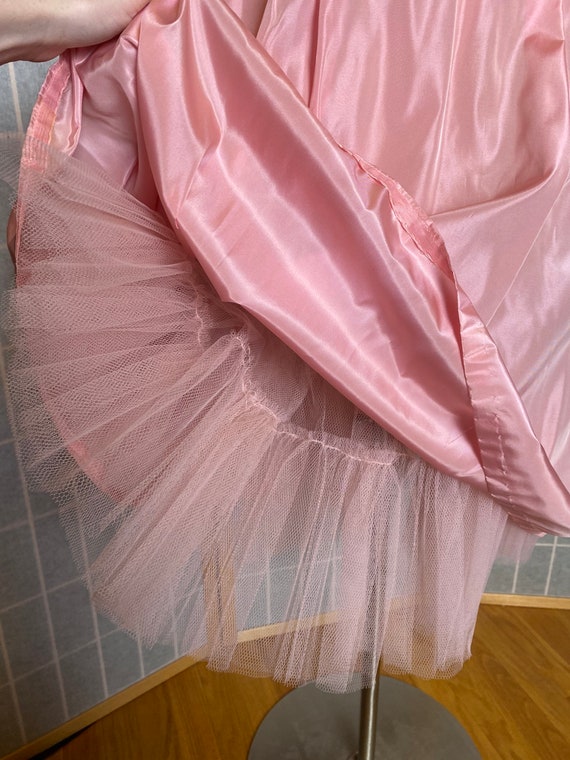 Vintage 1950’s pink Lorrie Deb party dress with t… - image 7