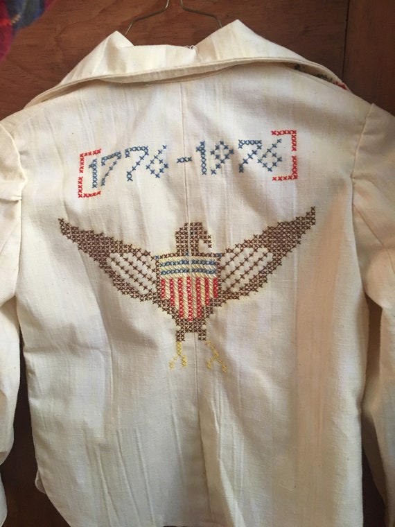 Vintage 1970's cream Bicentennial Toddler kids Sh… - image 5