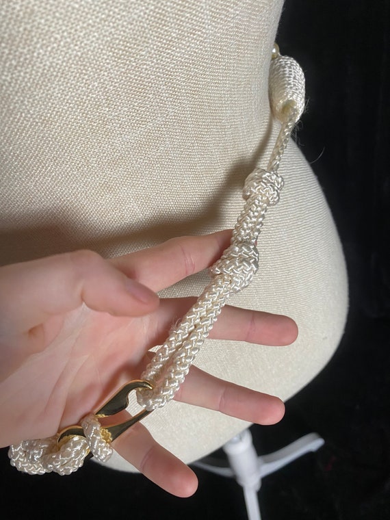 Vintage 1980’s white and gold chunky beaded belt - image 7